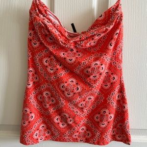 Billie Red Bandana Tube Top